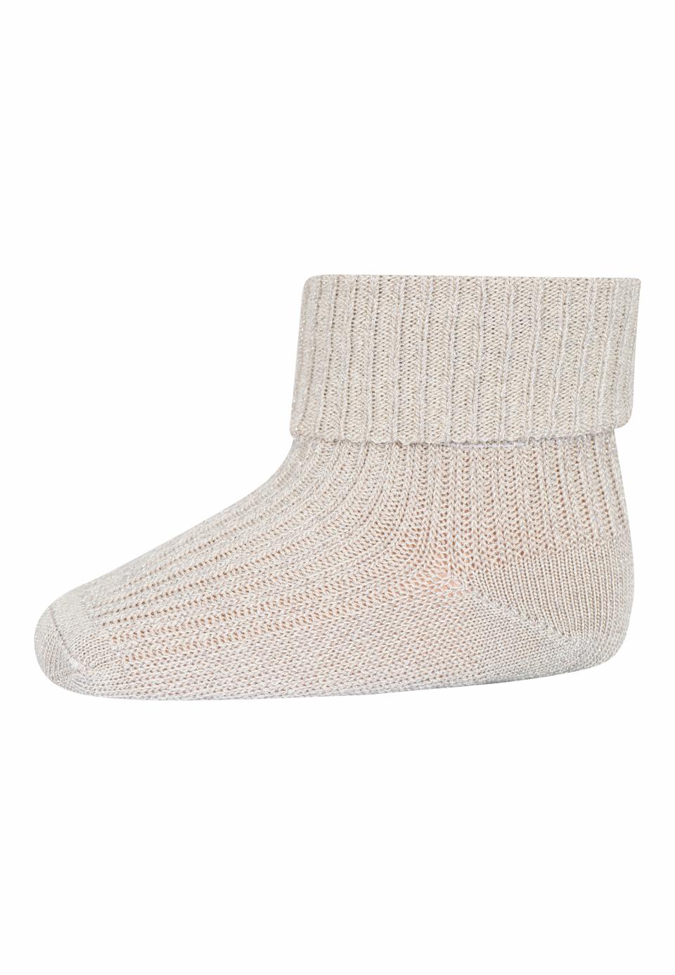 Corape me shkelqim,bezhe/Ida glitter socks ecru- Mp Denmark