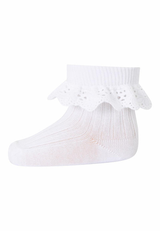 Çorape të bardha me dantell/ Lisa socks white -Mp Denmark