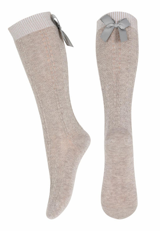 Çorape deri tek Gjuri/sofia knee socks with bow-Mp Denmark