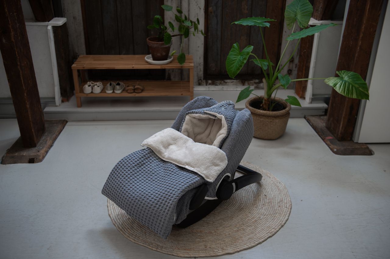 Mbulese per sexholinon /car seat cover 0+ 3 points antwerp steel grey-Koeka