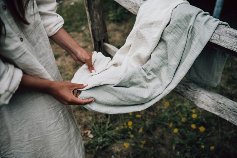 Napa pambuku/Hydrofiel swaddle Faro sage/Koeka
