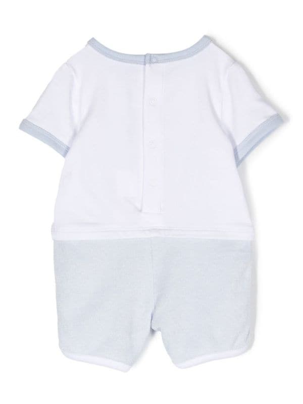 Rroba me mëngë të shkurtra me pambuk organik/logo-print short-sleeve romper-Boss
