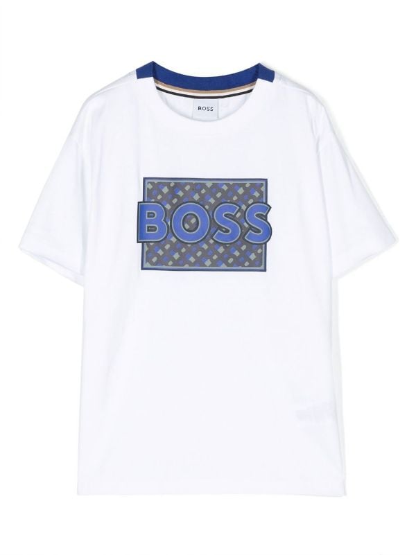 Bluze e bardhe me menge te shkurtra me logo/Short sleeve T-Shirt-Boss