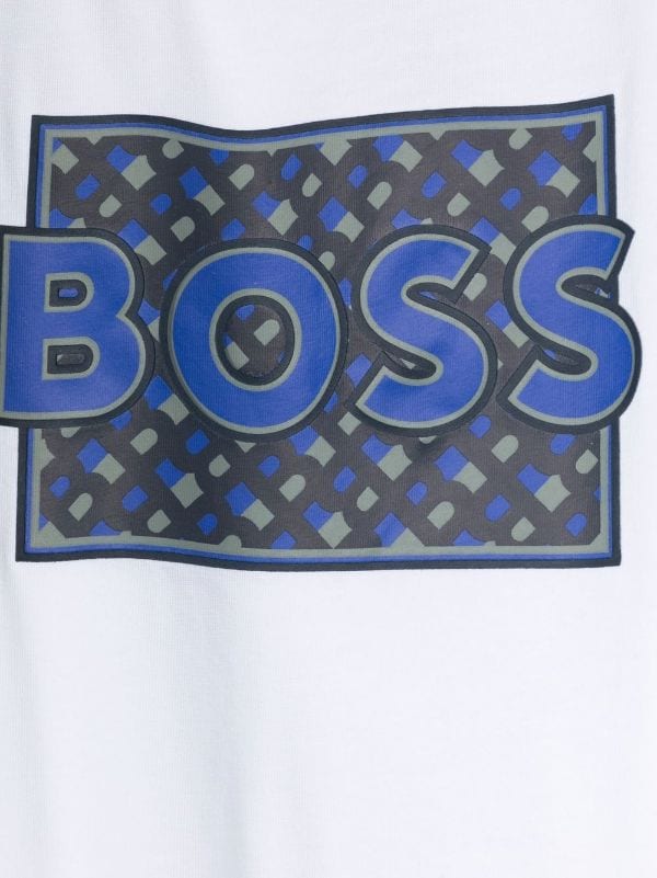 Bluze e bardhe me menge te shkurtra me logo/Short sleeve T-Shirt-Boss