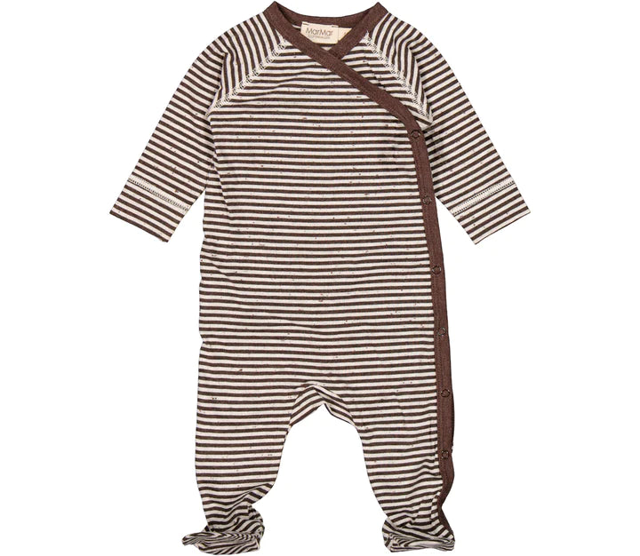 Badi paliceta me vija\Rubello, Romper Deep Choco Stripe- Marmar
