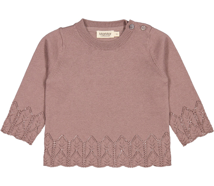 Bluze me thurje tek menget dhe ne pjesen e fundit \Tano B, Blouse - Mauve-Marmar