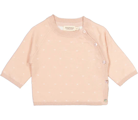 Toll, Blouse Cream Taupe Hearts-Marmar