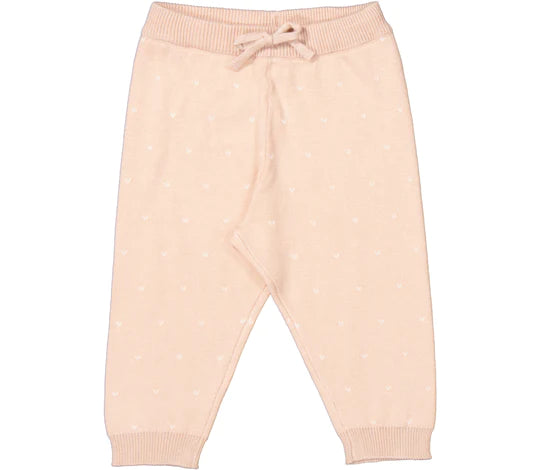 Tuta me zemra te vogla\Pira, Pants Cream Taupe Hearts- Marmar