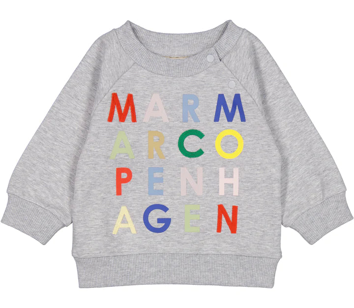 Bluze me menge te gjata/Theos B, Sweatshirt - Multicol Letters/MarMar