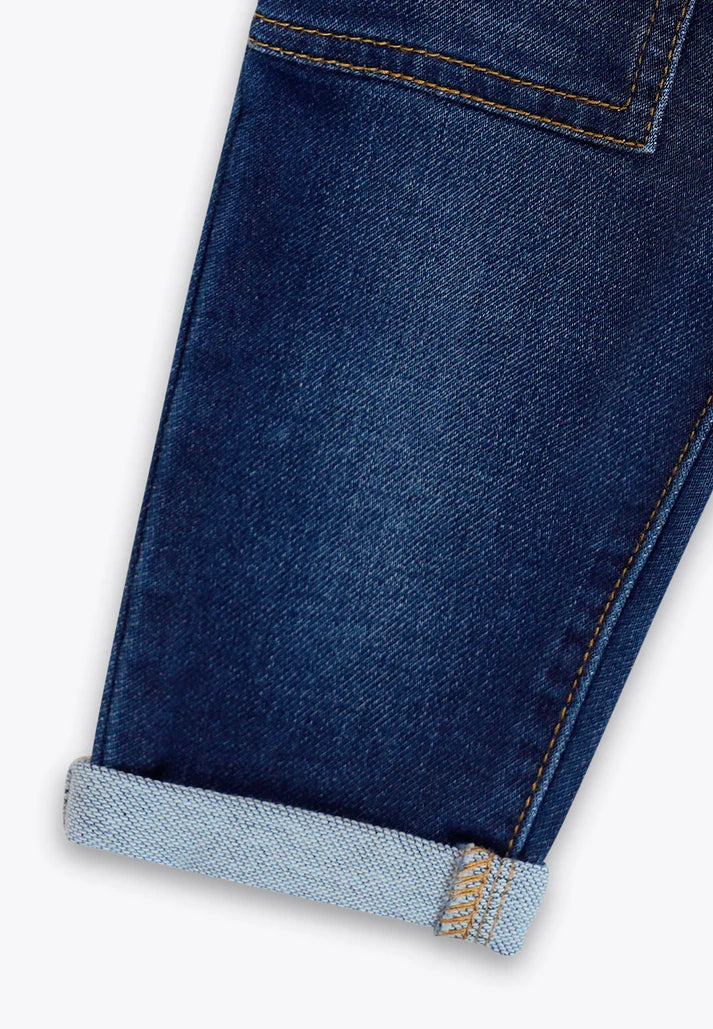 Pantallona xhins per beba/Pantalone con Elastico in Denim/Brums