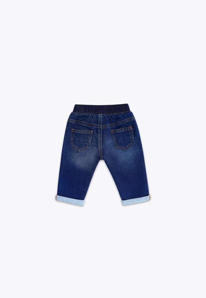 Pantallona xhins per beba/Pantalone con Elastico in Denim/Brums