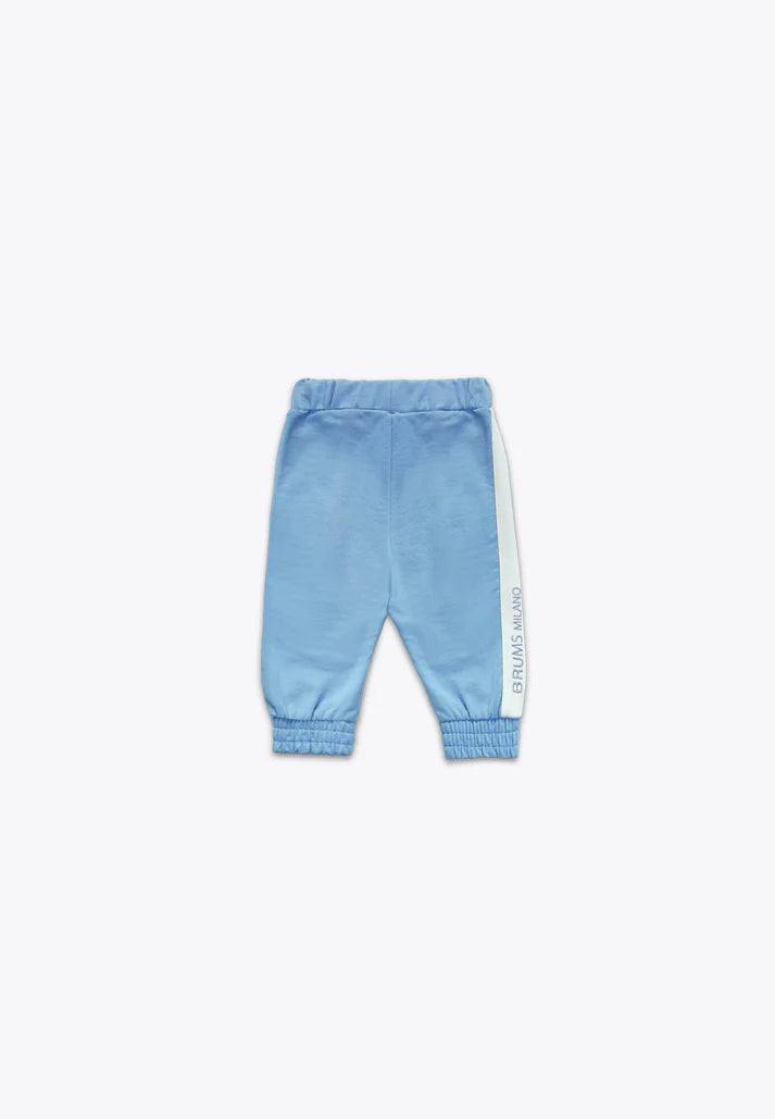Tuta te gjata me riget te bardhe anash/ Pantalone in Felpina BCI/Brums