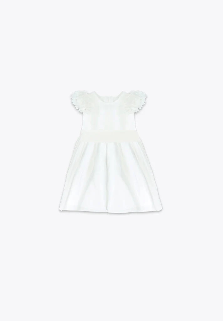 Fustan cerimonial Saten me shkelqim/Abito con Applicazioni in Raso Lucido e Organza/Brums