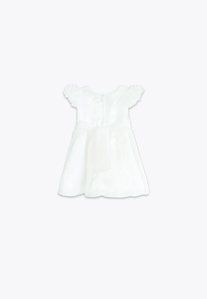 Fustan cerimonial Saten me shkelqim/Abito con Applicazioni in Raso Lucido e Organza/Brums