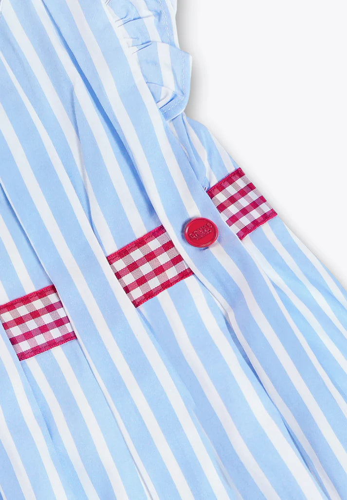 Fustan me rripe Poplin/Abito con Nastri in Popeline/Brums