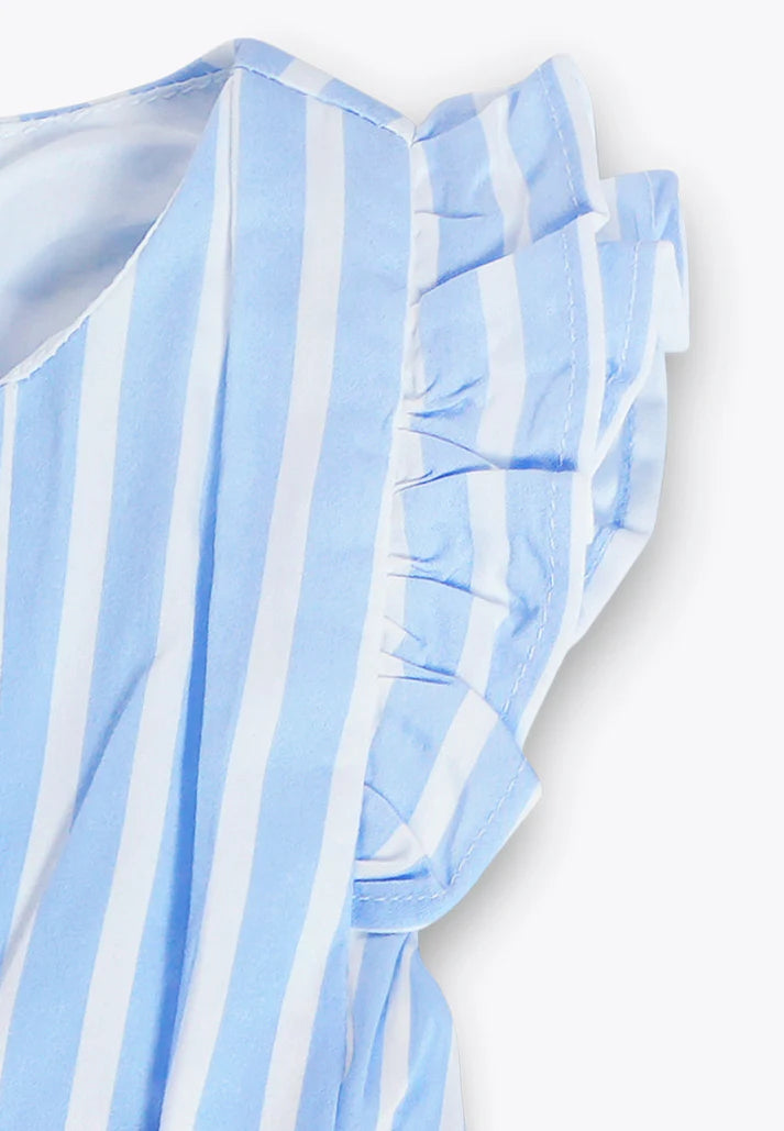 Fustan me rripe Poplin/Abito con Nastri in Popeline/Brums