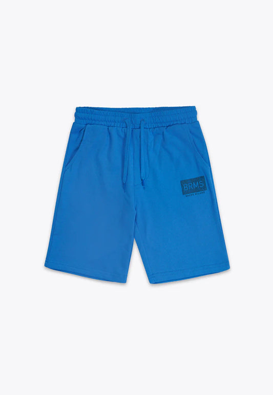 Pantallona të shkurtra blu / Pantalone Corto con Stampa in Felpina BCI/Brums