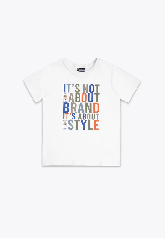 Bluze pambuk/ T-Shirt con Stampa in Cotone BCI/Brums