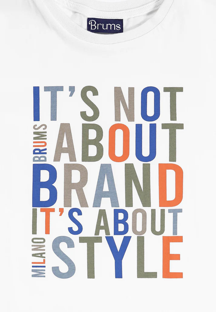 Bluze pambuk/ T-Shirt con Stampa in Cotone BCI/Brums