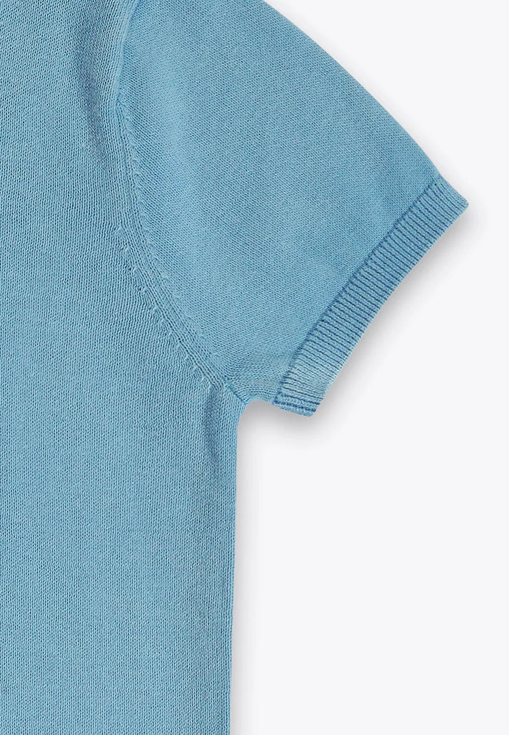 Bluzë e trikotuar me jake kemishe/Polo in Tricot/ Brums