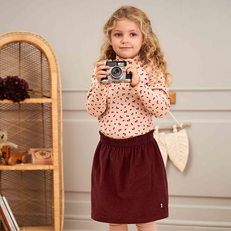 Fund kadife vishnje/CORDUROY skirt- Müsli