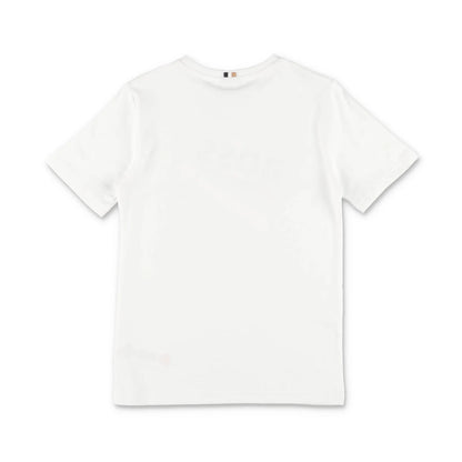 Bluze me menge te shkurtra e bardhe me top tenisi/White logo Printed T-Shirt-Boss