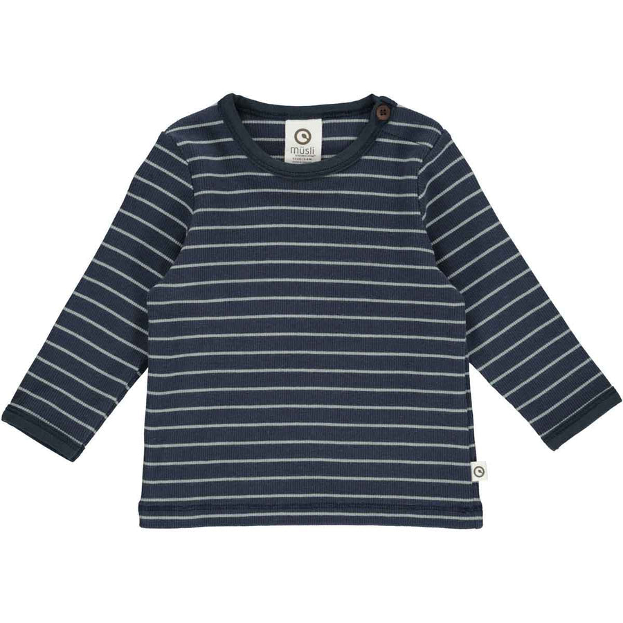 Bluze me vija/STRIPE RIB top- Müsli