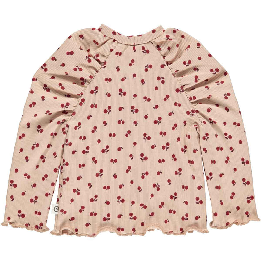 Bluze me detaj rrudhash/BERRY top with wrinkles and berries- Musli