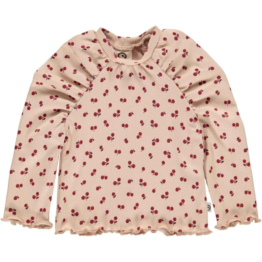 Bluze me detaj rrudhash/BERRY top with wrinkles and berries- Musli