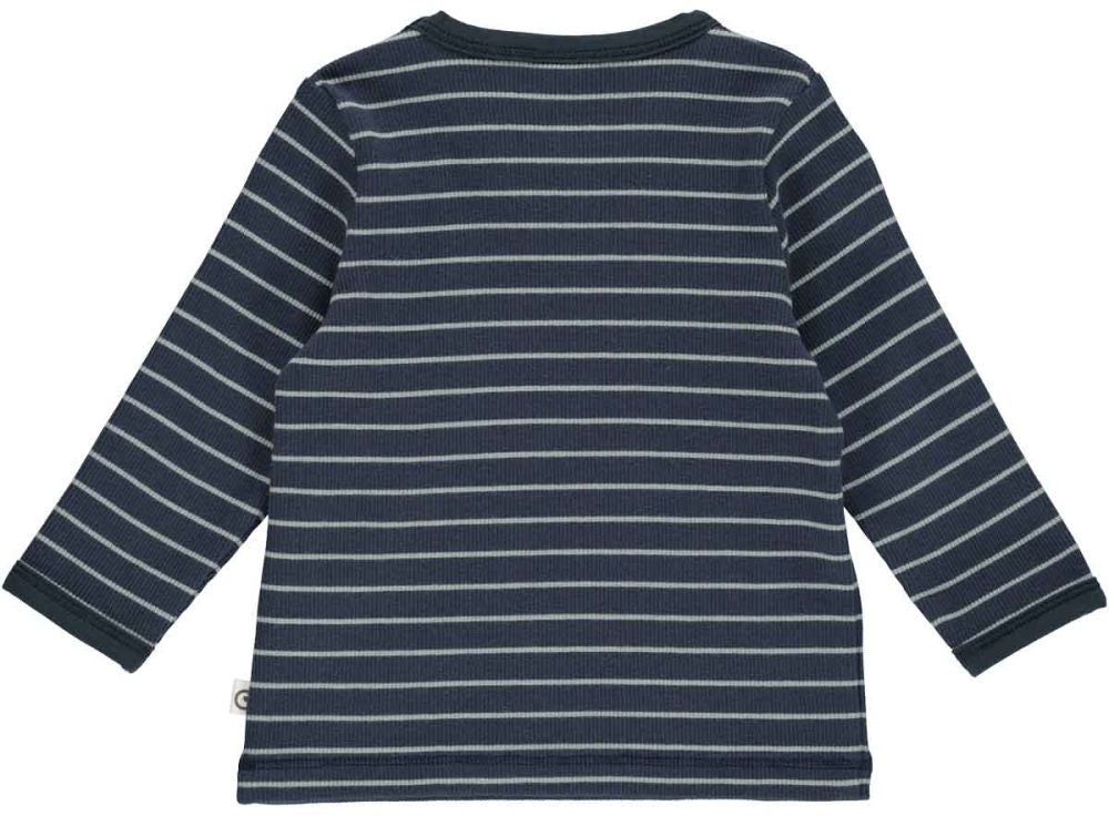 Triko me vija me menge te gjata/LONG SLEEVE BABY SHIRT GOTS NIGHT BLUE-Müsli