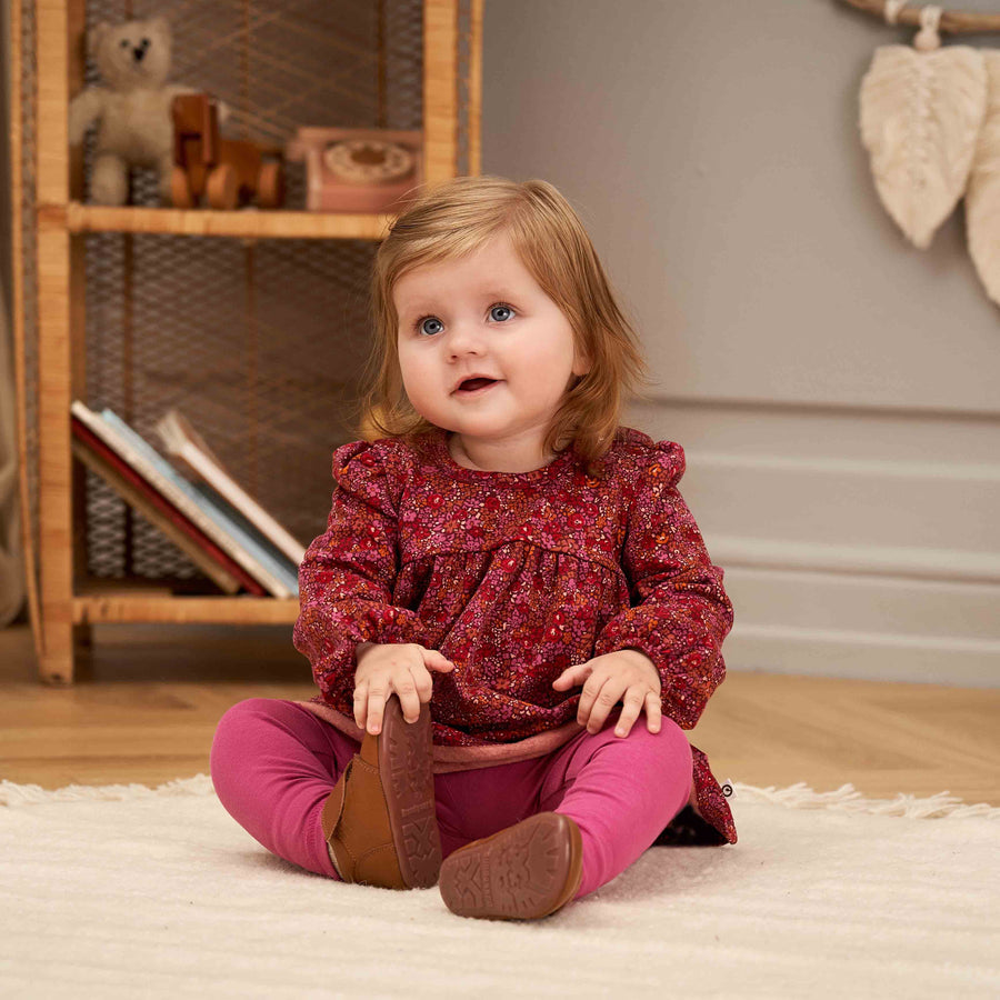 Fustan me menge te gjata me lule/PETIT BLOSSOM dress with floralprint- Musli