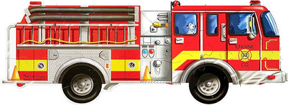 Giant fire truck/Puzzle dyshemeje 'Zjarrfiksi gjigant'-Melissa&Doug