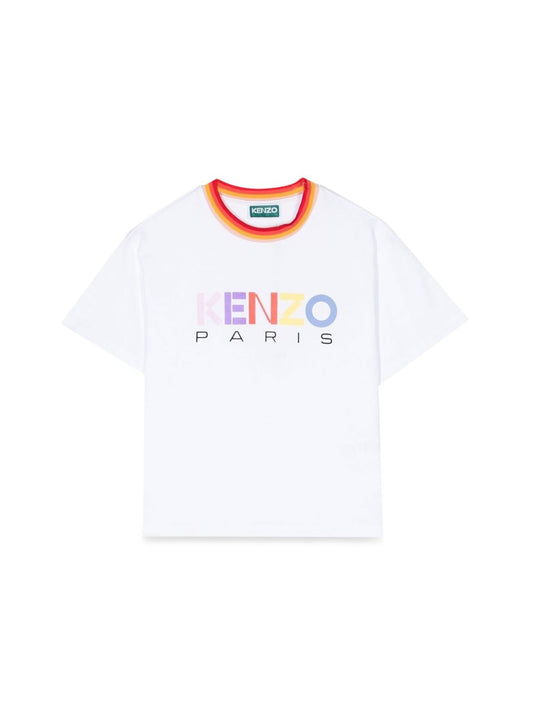 Bluze e bardhe me menge te shkurtra/multicolor mc logo t-shirt-Kenzo