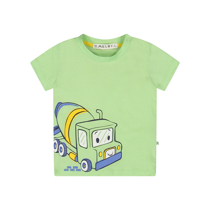 Bluzë jeshile e hapur me mëngë të shkurtra për djem/T-shirt a maniche corte per baby boy/Melby