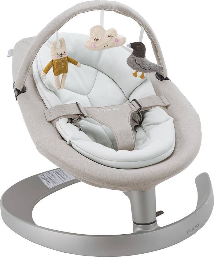Lekundese me lodra/Nuna LEAF Grow Baby Seat w/ Toy Bar in Driftwood-Nuna