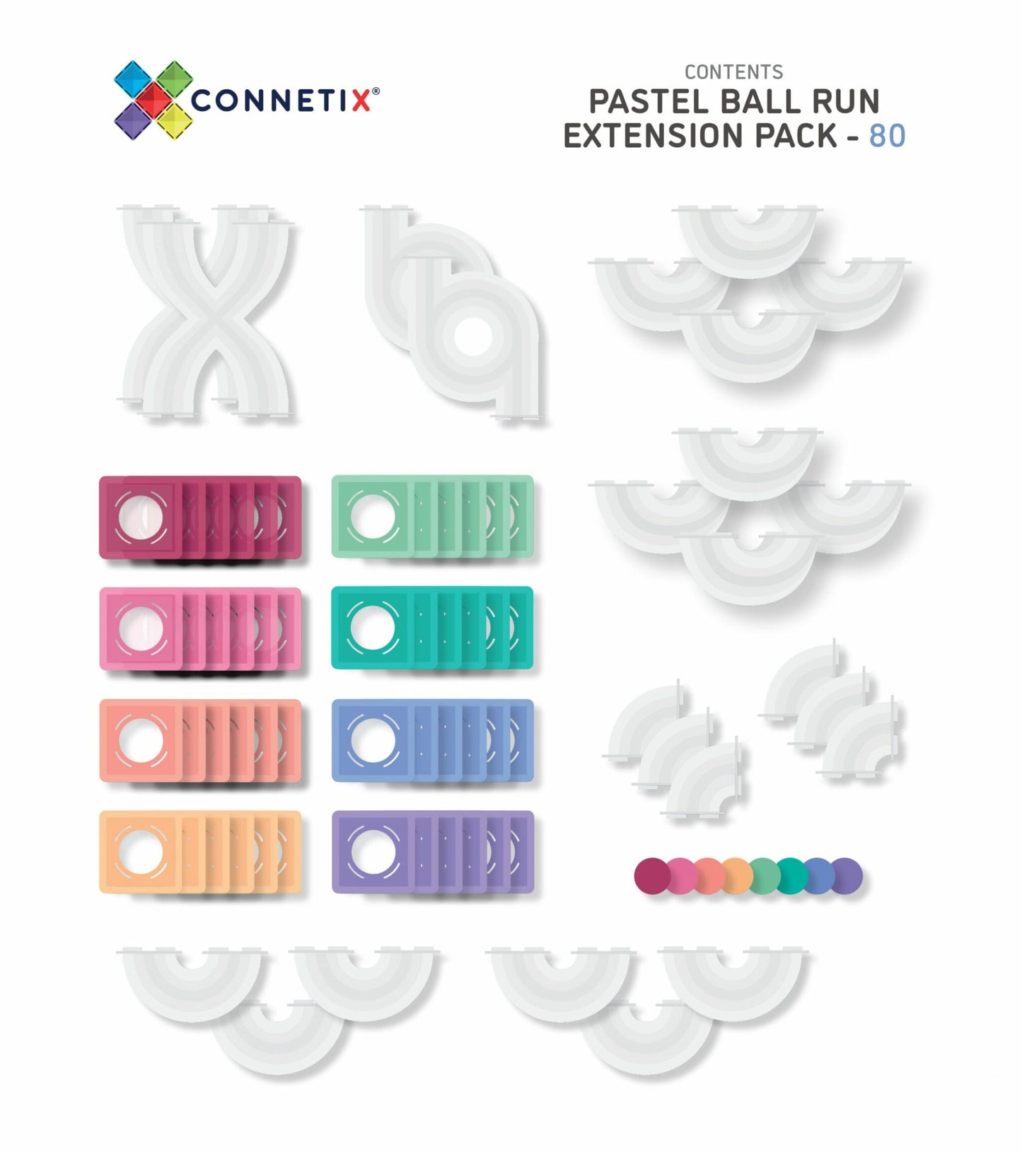 Magnetic tiles 80 pc/Pllaka magnetike 80 pjese -Connetix