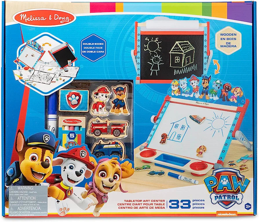 Tabletop art center 33pc/Tabelë shkrimi magnetike 'Paw Patrol'- Melissa&Doug