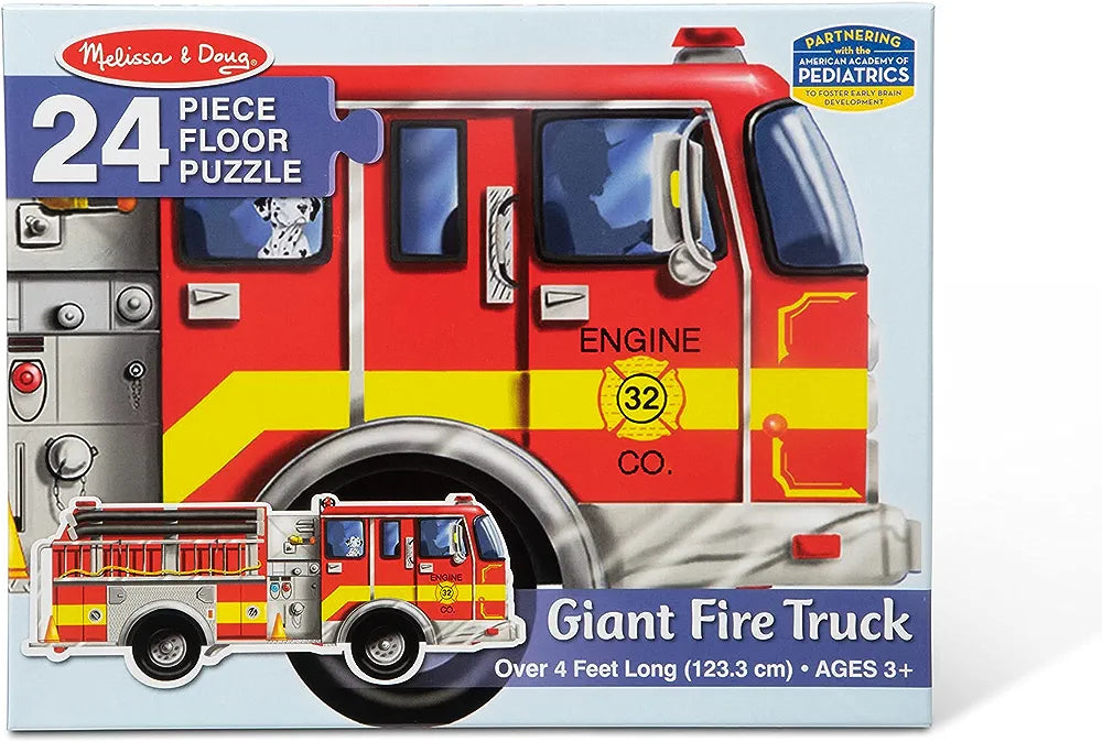 Giant fire truck/Puzzle dyshemeje 'Zjarrfiksi gjigant'-Melissa&Doug