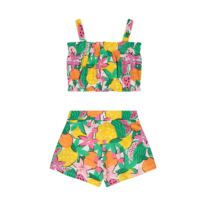 Kostum shumengjyreshe për vajza/Completo in jersey stretch per bambina/Melby