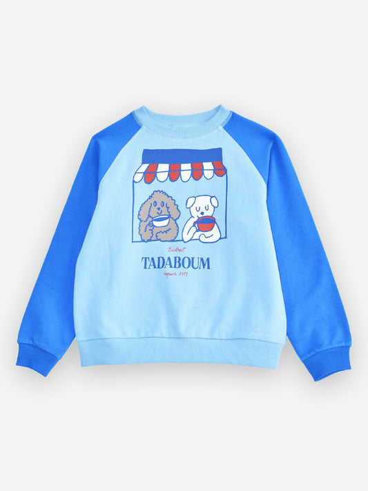 Triko blu me dy qenush/AMANDINE  Sweatshirt-Maison Tadaboum