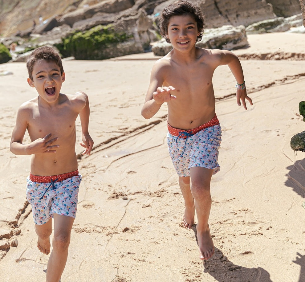 Tuta plazhi me bicikleta/
Cycling classic swim shorts-Paper Boat