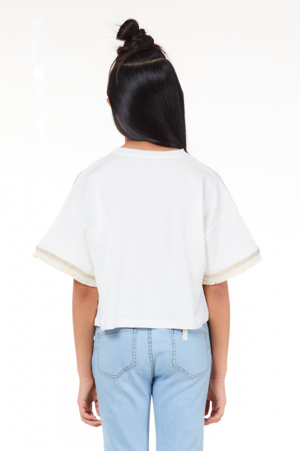 Bluze e bardhe me theke/T -shirt Liu -Jo