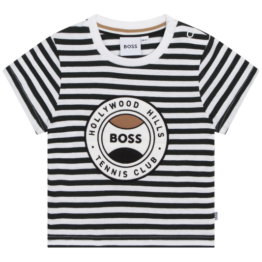 Bluze me vija sportive/stripped cotton t-shirt-Boss