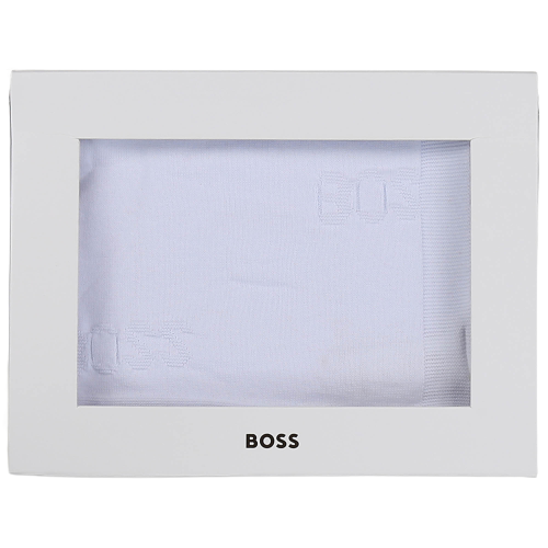Batanije e bardhe e thurur  Boss/ Boss Unisex Knnitted White Blanket- Boss