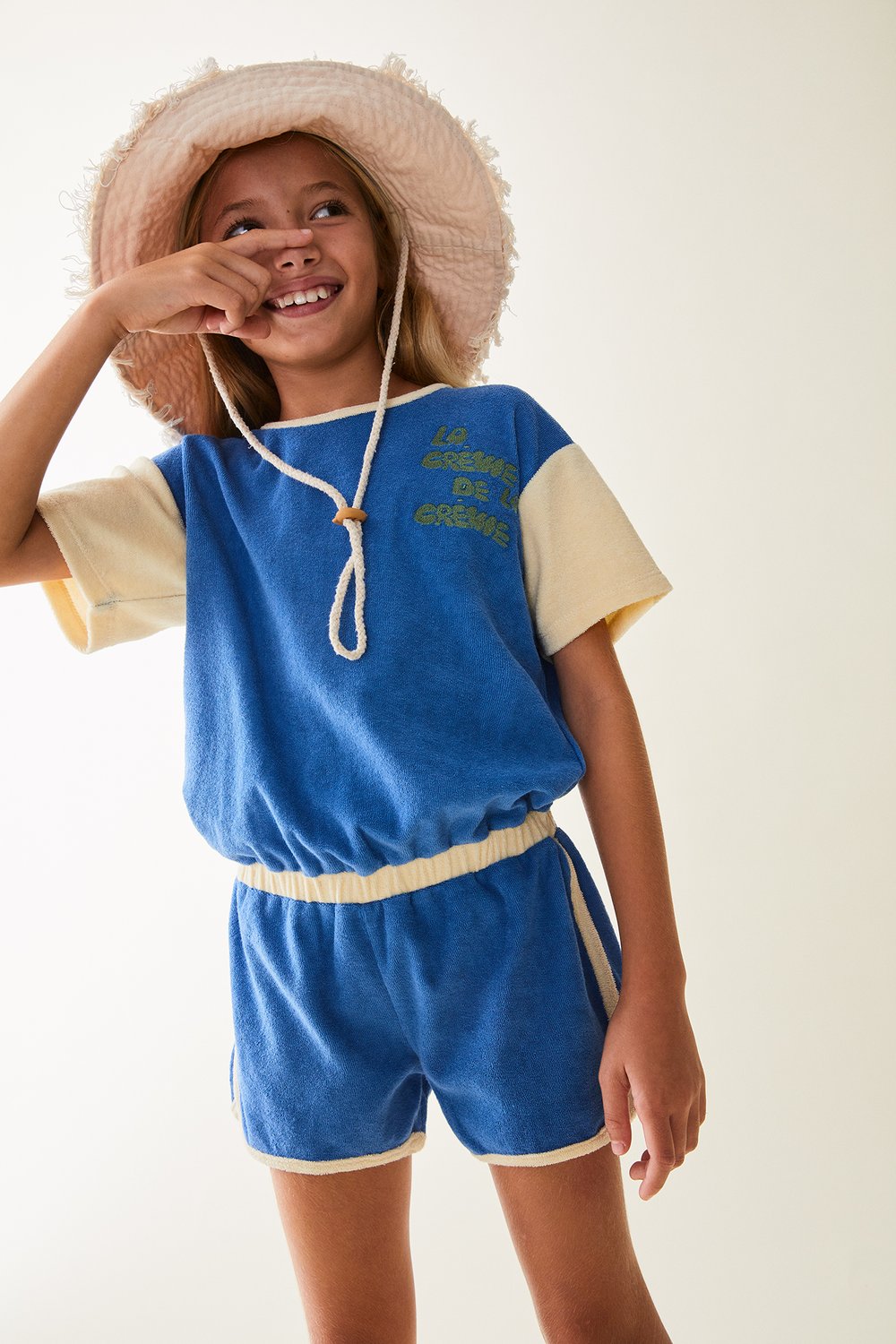 Kombinoshe blu te shkurta -Valenia jumpsuit -Maison Tadaboum