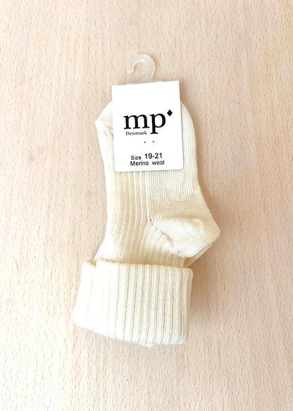 Çorape të bardha/wool rib baby socks-Mp Denmark