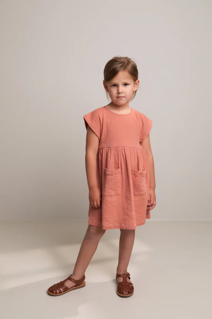 Fustan pambuk me xhepa roze/ Doriana, Dress - Evening Sun/MarMar