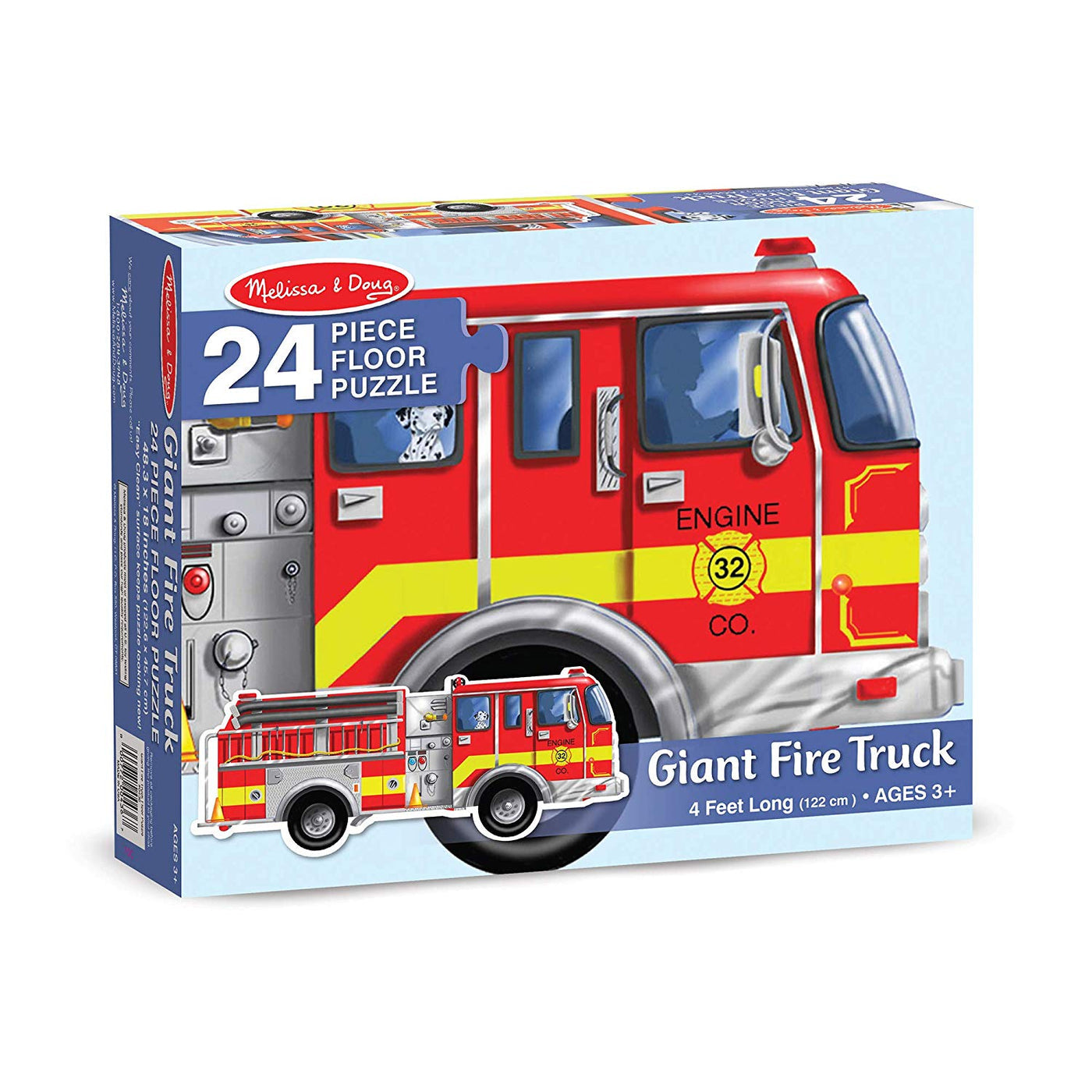 Giant fire truck/Puzzle dyshemeje 'Zjarrfiksi gjigant'-Melissa&Doug