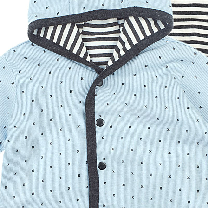 Xhaketë e kthyeshme me kapuç/Reversible jacket with hood - Mini Person/Feetje