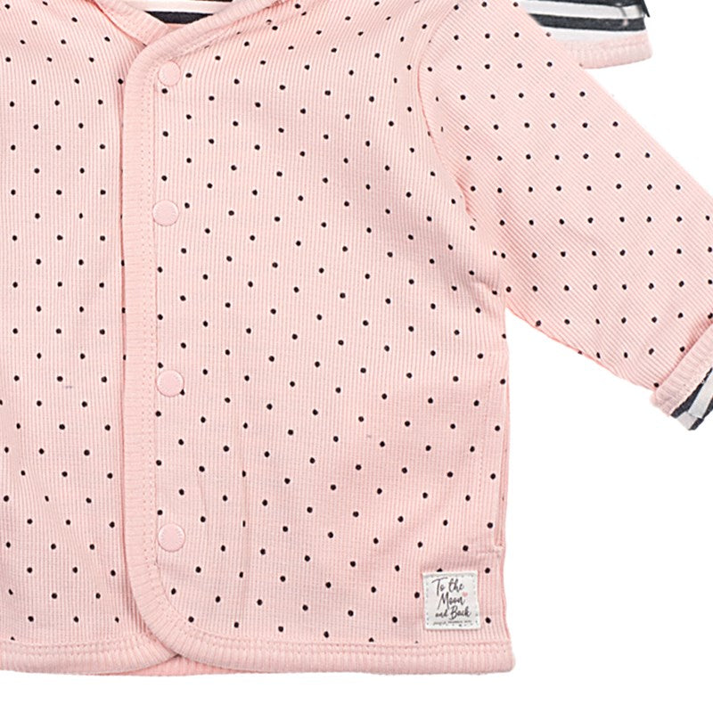 Xhaketë e kthyeshme me kapuç -Reversible jacket with hood - Dots/ Feetje